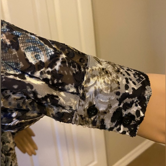 NWT Alice + Olivia Silk Blend Burnout Blouse S - Picture 8 of 12